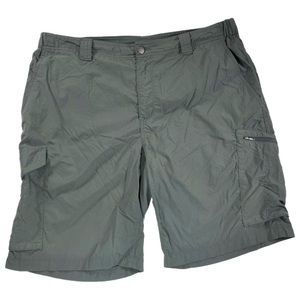 Columbia Mens Cargo Shorts 36W X 10L Gray Rip Stop Hiking Outdoor Quick Dry Camp